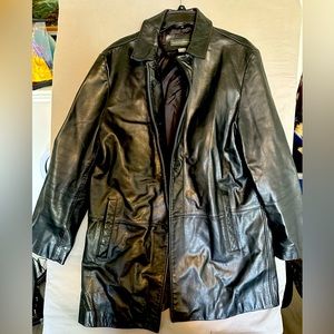 Banana Republic leather men’s coat size large like new